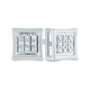 Thumbnail Image 0 of Men's 1/20 CT. T.W. Composite Diamond Concave Stud Earrings in 14K White Gold