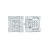 Men's 1/10 CT. T.W. Composite Square Diamond Frame Stud Earrings in 14K White Gold