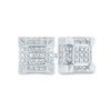 Thumbnail Image 1 of Men's 1/10 CT. T.W. Composite Square Diamond Frame Stud Earrings in 14K White Gold
