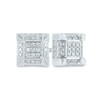 Thumbnail Image 0 of Men's 1/10 CT. T.W. Composite Square Diamond Frame Stud Earrings in 14K White Gold