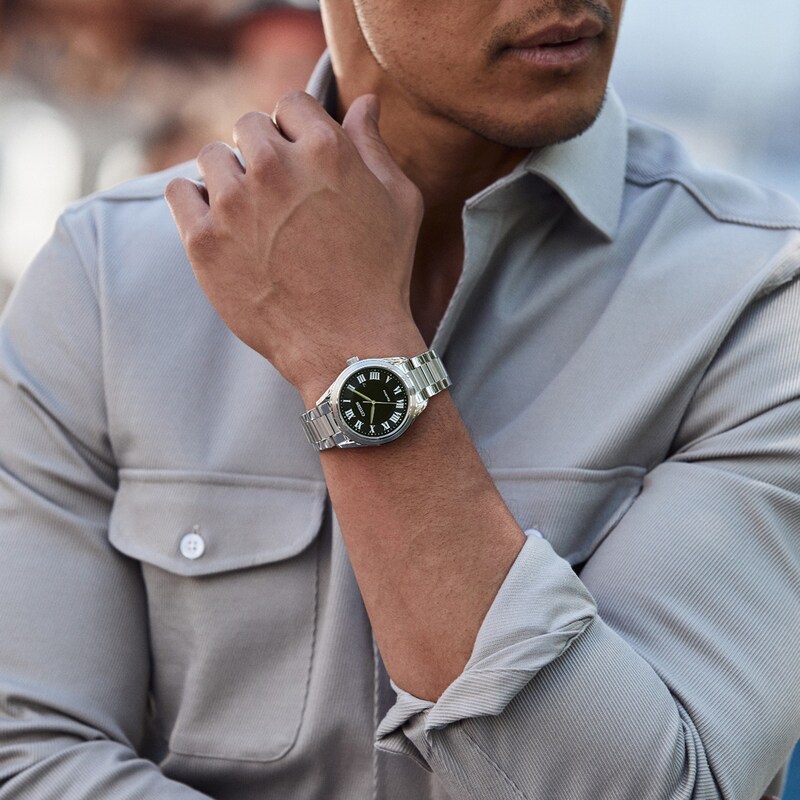 Main Image 2 of Men's Citizen Eco-Drive® Arezzo Watch with Black Dial (Model: AW1690-51E)