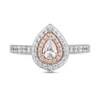 Thumbnail Image 3 of Enchanted Disney Moana 1 CT. T.W. Pear-Shaped Diamond Double Frame Engagement Ring in 14K Two-Tone Gold