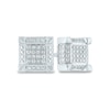 Men's 1/6 CT. T.W. Composite Square Diamond Frame Stud Earrings in 14K White Gold