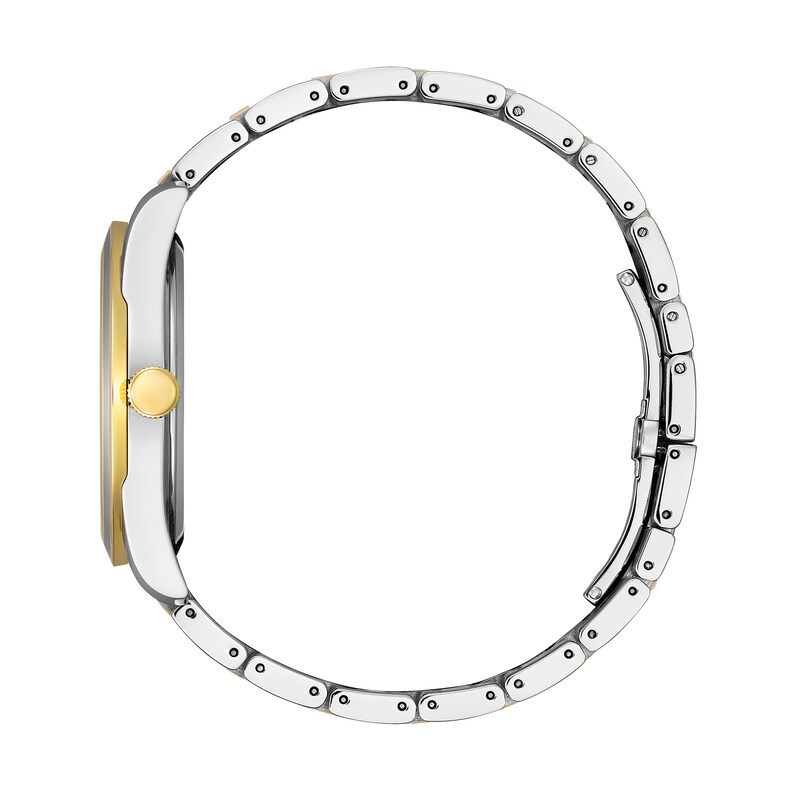 Ladies' Citizen Eco-Drive® Arezzo Two-Tone Watch with White Dial (Model: AW1694-50A)