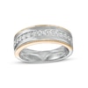 Thumbnail Image 0 of Vera Wang Men's 5/8 CT. T.W. Diamond Vintage-Style Wedding Band in 14K Two-Tone Gold