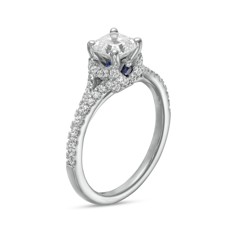 Main Image 2 of Vera Wang Love Collection 1-1/3 CT. T.W. Certified Asscher-Cut Diamond Engagement Ring in 14K White Gold (I/SI2)