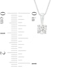 Thumbnail Image 2 of 1/2 CT. Certified Diamond Solitaire Pendant in 14K White Gold (J/I2)