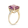 Thumbnail Image 3 of Emerald-Cut Ametrine and 1/20 CT. T.W. Diamond Ring in 10K Gold