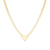 Thumbnail Image 1 of Heart Disc and Herringbone Chain Necklace in 10K Gold