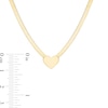 Thumbnail Image 3 of Heart Disc and Herringbone Chain Necklace in 10K Gold