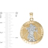 Thumbnail Image 1 of Men's Saint Christopher "PRAY FOR US" Medallion Necklace Charm in 10K Two-Tone Gold