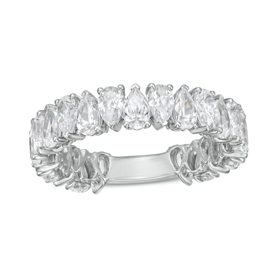 3 CT. T.W. Certified PearShaped LabCreated Diamond Eternity Anniversary Band in 14K White Gold