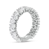 Thumbnail Image 2 of 3 CT. T.W. Certified Pear-Shaped Lab-Created Diamond Eternity Anniversary Band in 14K White Gold (F/VS2)