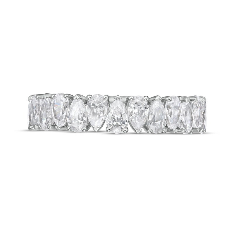 3 CT. T.W. Certified Pear-Shaped Lab-Created Diamond Eternity Anniversary Band in 14K White Gold (F/VS2)