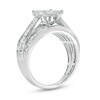 Thumbnail Image 3 of 1-1/2 CT. T.W. Marquise Multi-Diamond Triple Row Engagement Ring in 10K White Gold