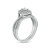 Thumbnail Image 3 of 5/8 CT. T.W. Emerald-Cut Diamond Frame Bridal Set in 10K White Gold (I/I1)