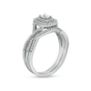 Thumbnail Image 2 of 5/8 CT. T.W. Emerald-Cut Diamond Frame Bridal Set in 10K White Gold (I/I1)