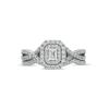 Thumbnail Image 3 of 5/8 CT. T.W. Emerald-Cut Diamond Frame Bridal Set in 10K White Gold (I/I1)