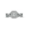 Thumbnail Image 4 of 5/8 CT. T.W. Emerald-Cut Diamond Frame Bridal Set in 10K White Gold (I/I1)