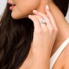 Thumbnail Image 2 of 1-1/4 CT. T.W. Cushion-Shaped Multi-Diamond Frame Triple Row Engagement Ring in 14K White Gold
