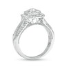 Thumbnail Image 3 of 1-1/4 CT. T.W. Cushion-Shaped Multi-Diamond Frame Triple Row Engagement Ring in 14K White Gold