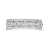 Thumbnail Image 4 of 1/2 CT. T.W. Diamond Triple Row Anniversary Band in 14K White Gold