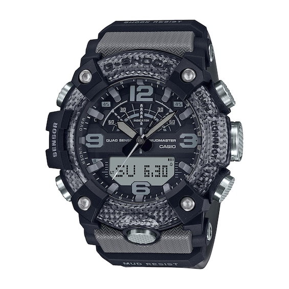 Men's Casio G-Shock Master of G Grey Resin Strap Watch with Black Dial (Model: GGB100-8A)