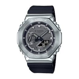Men's Casio G-Shock Classic Black Resin Strap Watch with Grey Dial (Model: GM2100-1A)