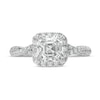 Thumbnail Image 3 of Vera Wang Love Collection 1-1/3 CT. T.W. Certified Asscher-Cut Diamond Frame Engagement Ring in 14K White Gold (I/SI2)