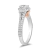 Thumbnail Image 2 of Enchanted Disney Mulan 1 CT. T.W. Oval Diamond Frame Split Shank Engagement Ring in 14K White Gold