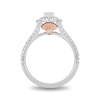 Thumbnail Image 3 of Enchanted Disney Mulan 1 CT. T.W. Oval Diamond Frame Split Shank Engagement Ring in 14K White Gold