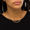 Thumbnail Image 2 of 6.0mm Oval Link Chain Necklace in Hollow 10K Gold - 16"