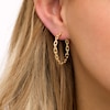 Thumbnail Image 1 of 30.0mm Paper Clip Chain Link Hoop Earrings in 10K Gold