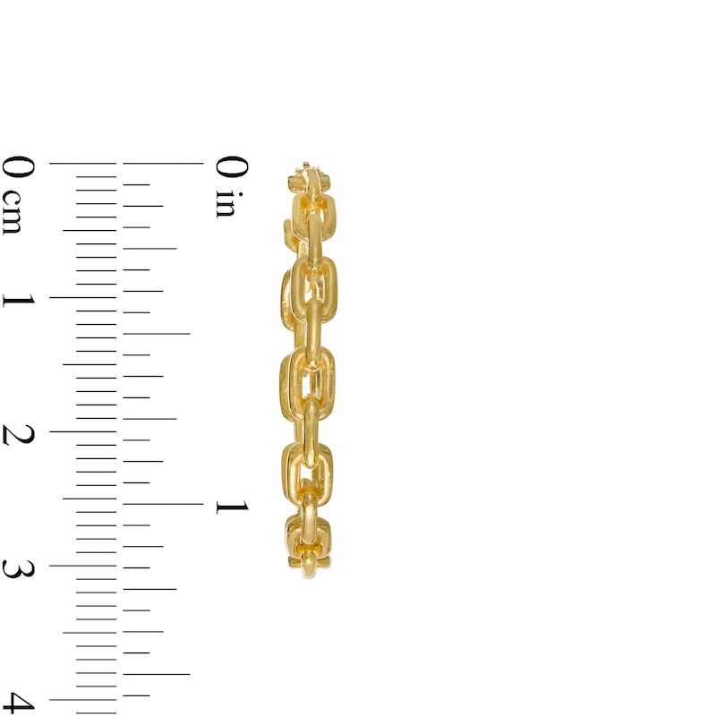 Main Image 3 of 30.0mm Paper Clip Chain Link Hoop Earrings in 10K Gold