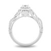Thumbnail Image 2 of Enchanted Disney Ariel 3/4 CT. T.W. Diamond Cushion-Shaped Frame Twist Shank Engagement Ring in 14K White Gold