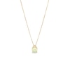 6.0mm Opal Cabochon And Diamond Accent Trio Crown Pendant In 10K Gold