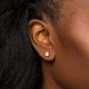 Thumbnail Image 2 of 5.0mm Opal and Diamond Accent Trio Crown Stud Earrings in 10K Gold