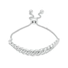 Thumbnail Image 1 of Diamond Accent Slant Bolo Bracelet in Sterling Silver – 9.5"