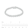 Thumbnail Image 1 of 1/10 CT. T.W. Diamond Frame Line Bracelet in Sterling Silver – 7.25"