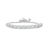 Thumbnail Image 0 of 1/4 CT. T.W. Diamond Alternating Curve Bracelet in Sterling Silver – 9.5"