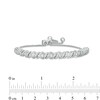 Thumbnail Image 2 of 1/4 CT. T.W. Diamond Alternating Curve Bracelet in Sterling Silver – 9.5"