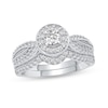 Thumbnail Image 1 of 1/2 CT. T.W. Diamond Frame Split Shank Bridal Set in 10K White Gold