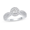 Thumbnail Image 4 of 1/2 CT. T.W. Diamond Frame Split Shank Bridal Set in 10K White Gold