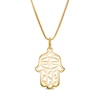 Thumbnail Image 1 of Filigree Hamsa Outline Pendant in 10K Gold