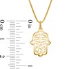 Thumbnail Image 3 of Filigree Hamsa Outline Pendant in 10K Gold