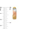 Thumbnail Image 1 of 15.0mm Multi-Finish Slant Striped Hoop Earrings in 10K Tri-Tone Gold