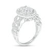 Thumbnail Image 1 of 1 CT. T.W. Oval-Shaped Multi-Diamond Frame Curb Chain Shank Ring in 10K White Gold