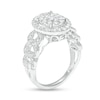 Thumbnail Image 2 of 1 CT. T.W. Oval-Shaped Multi-Diamond Frame Curb Chain Shank Ring in 10K White Gold