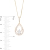 Thumbnail Image 2 of 1/2 CT. T.W. Pear-Shaped Multi-Diamond Trio Pendant in 10K Two-Tone Gold