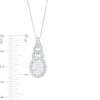 Thumbnail Image 1 of 3/4 CT. T.W. Oval-Shaped Multi-Diamond Curb Chain Bail Pendant in 10K White Gold